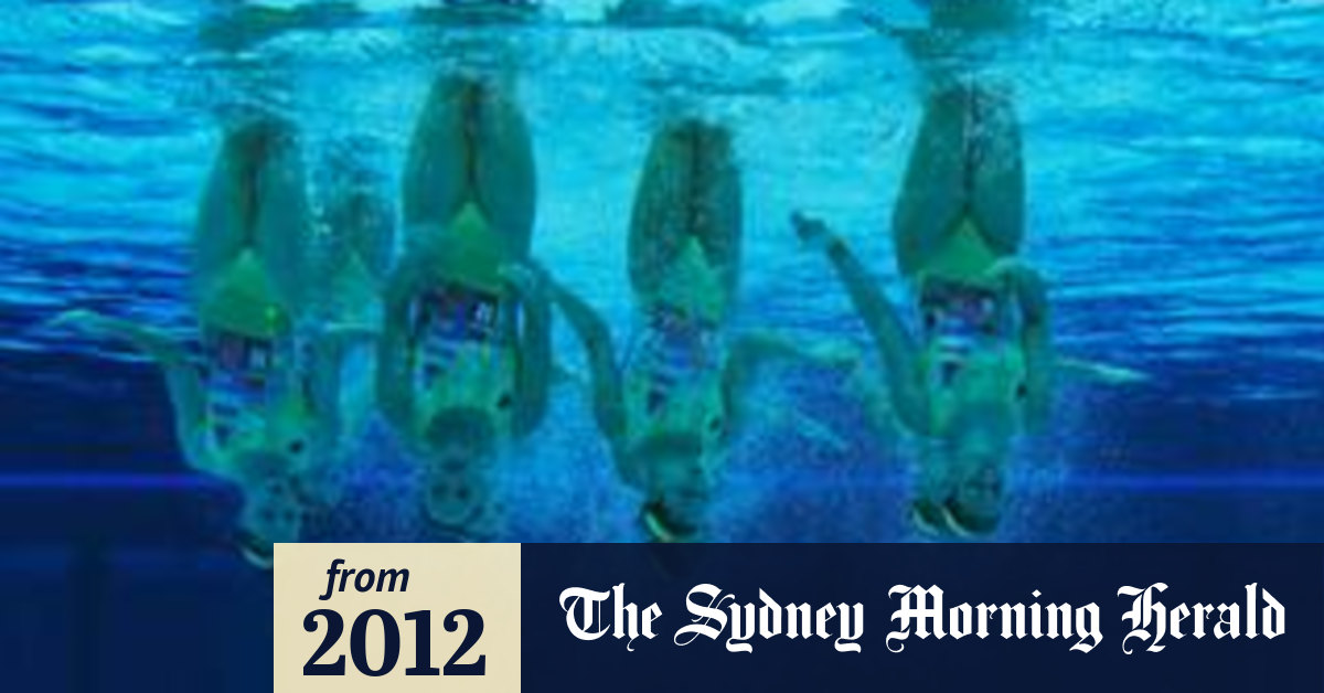 Nose clips and sequins, it's synchronised swimming